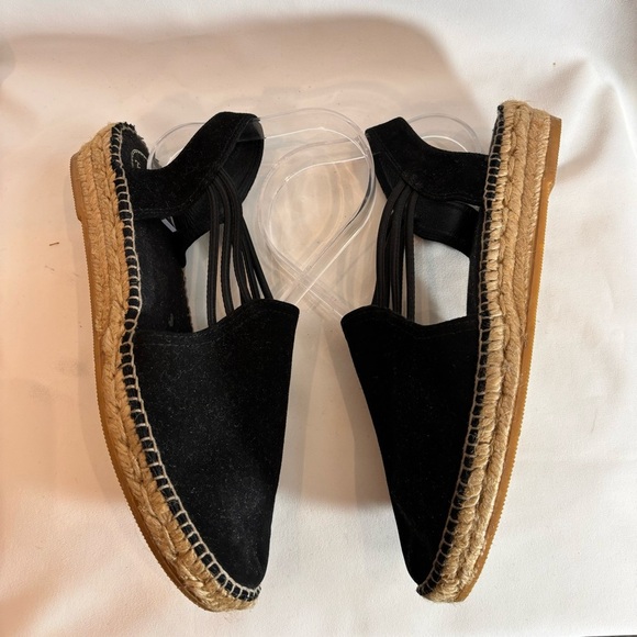 TONI PONS Sz 40 Espadrille Sandals Suede Jute Outsole Elastic Straps - Picture 4 of 9